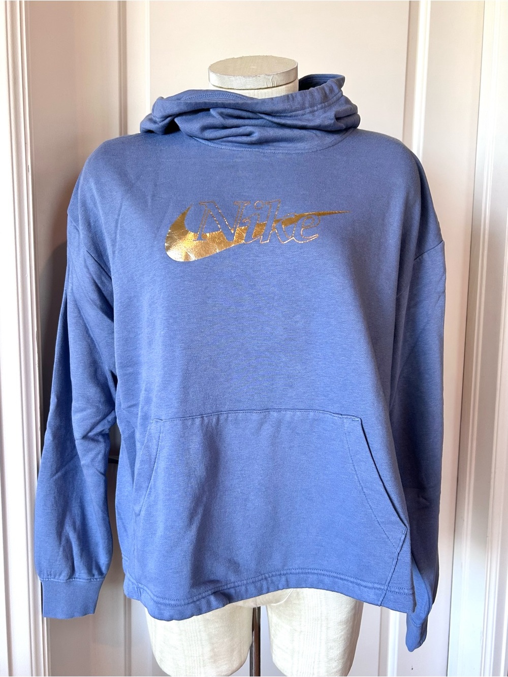 Nike Blue Cowl Neckline Hoodie